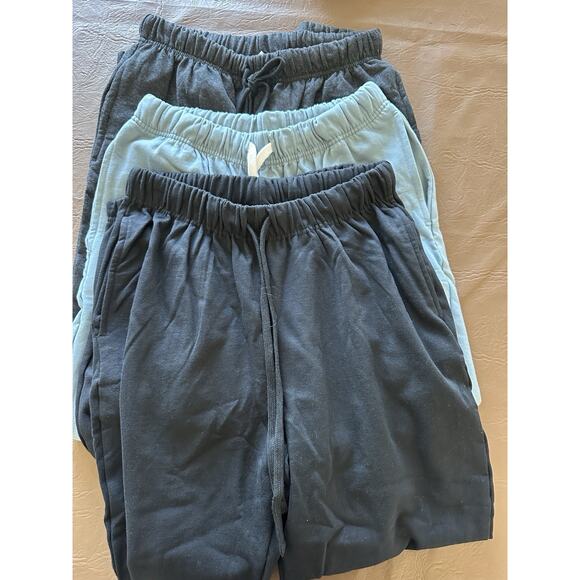 (Set Of 3) Real Essentials Jogger Sweatpants | Drawstring Waist Pocket Size S - Picture 3 of 6